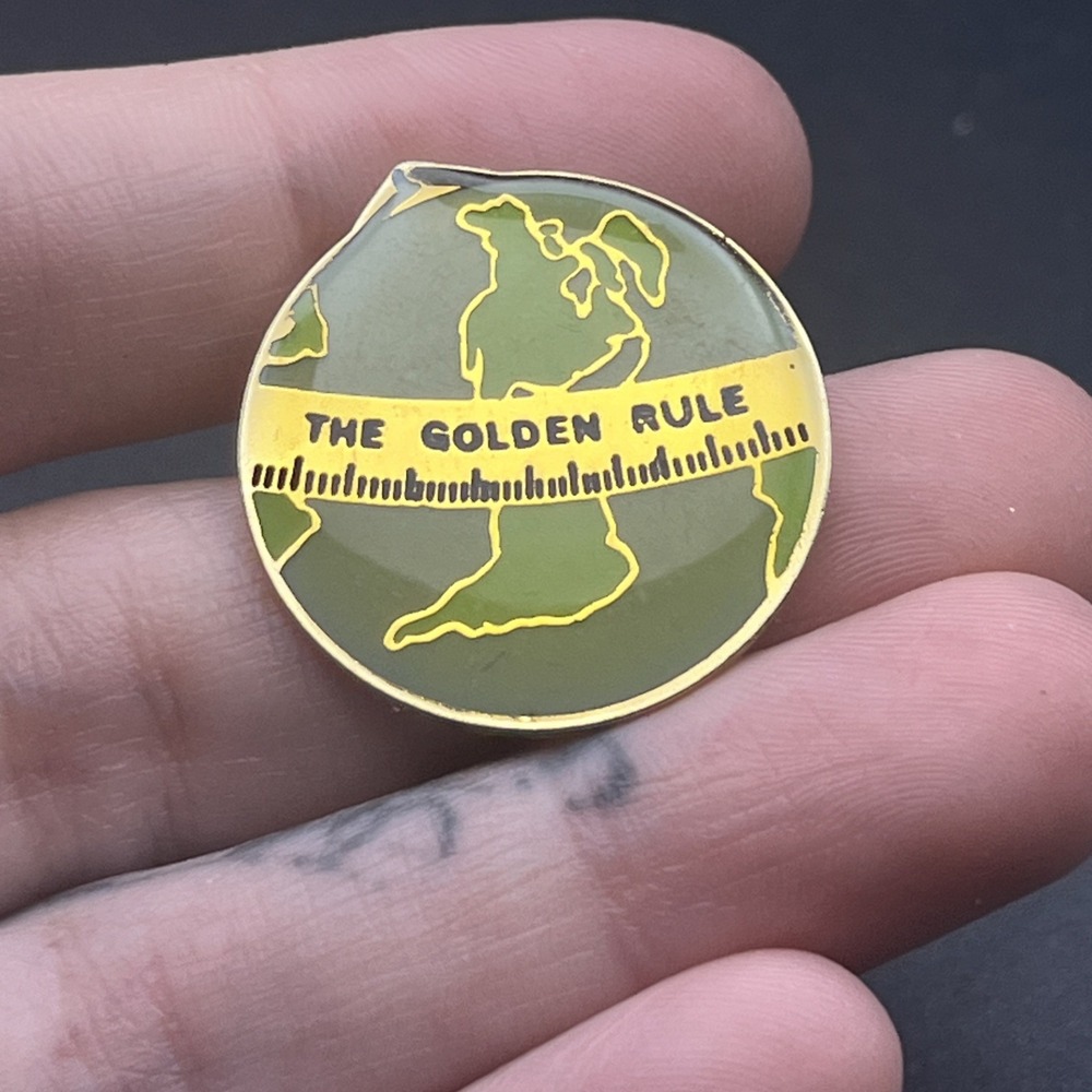 The Golden Rule Earth Globe World Lapel Hat Pin‎